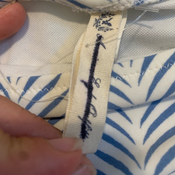 💛 American Eagle Outfitters Blue & White Patterned Tie Side Bikini Bottoms-XL - Picture 4 of 6